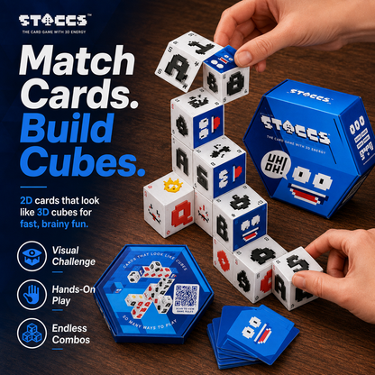 ⚡ STACCS™ – The Card Game with 3D Energy | Fast-Paced Stacking Strategy Party Game for Family & Adults Ages 8+