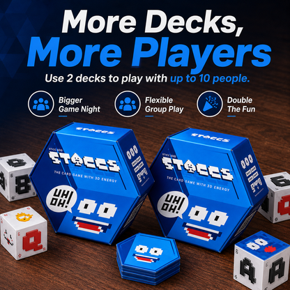 ⚡ STACCS™ – The Card Game with 3D Energy | Fast-Paced Stacking Strategy Party Game for Family & Adults Ages 8+