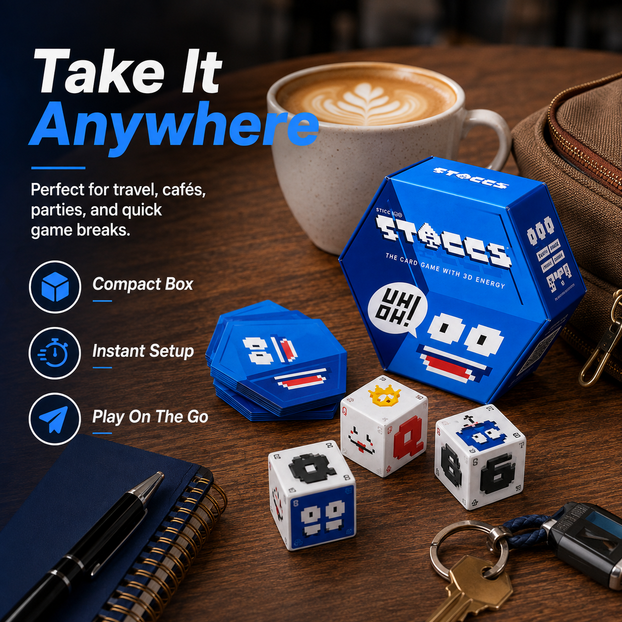 ⚡ STACCS™ – The Card Game with 3D Energy | Fast-Paced Stacking Strategy Party Game for Family & Adults Ages 8+