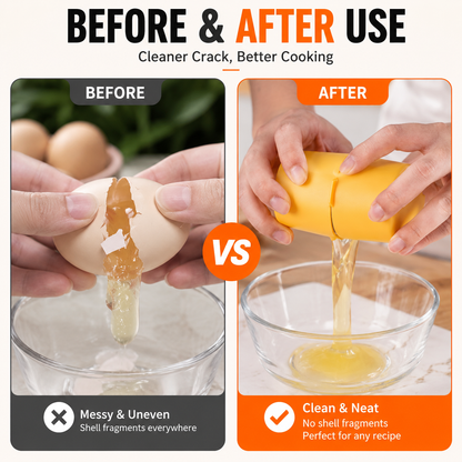 Easy-Press Egg Shell Opener | Clean Egg Cracking Tool