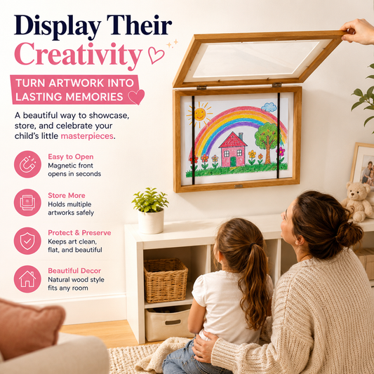 ❤️ Little Artist Memory Frame – Easy-Open Magnetic Display Frame To Showcase Kids' Artwork