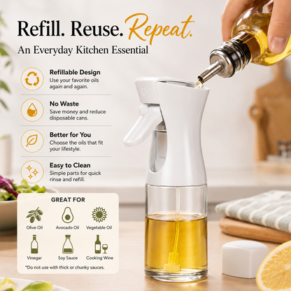 🍳 Electric Oil Sprayer Bottle – One Touch Cooking Oil Mister For Air Fryer & Healthy Cooking