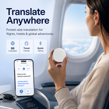 AI Language Translator Device – Real-Time Two-Way Voice Translator with Multi-Language Support
