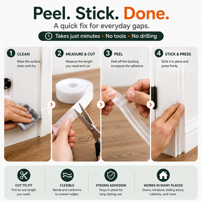🚪 Peel & Stick Weather Seal – A Simple Fix for Drafty Doors