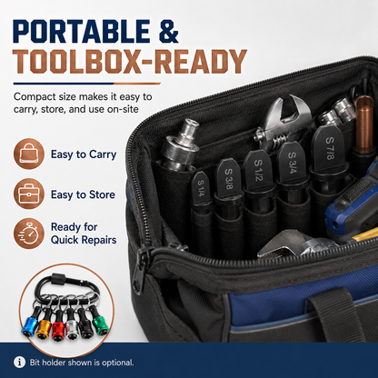 ⚡Copper Pipe Swage Tool Kit – 6 Drill Bits for A/C Repair (1/4"–7/8")