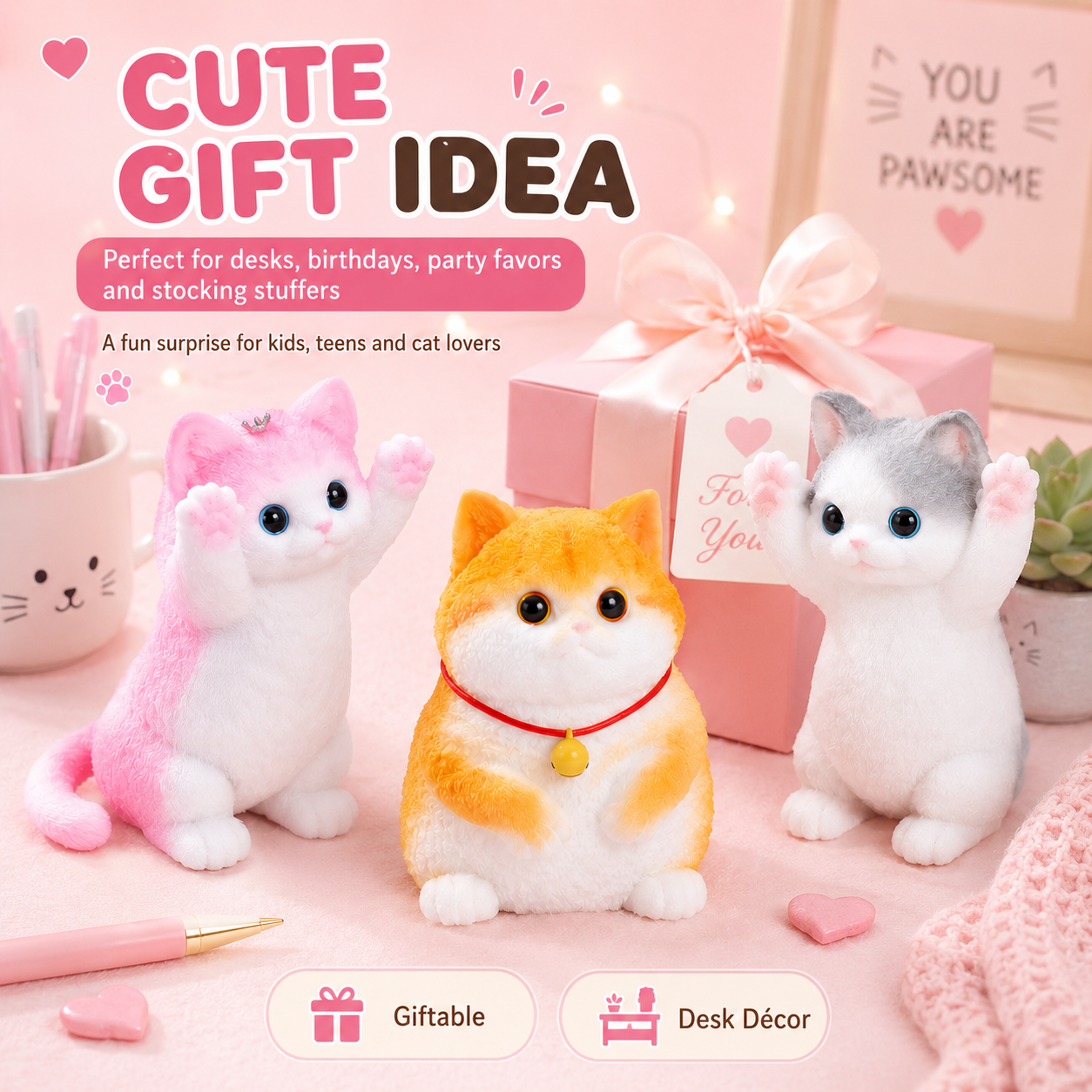 🐱 Squishy Cat & Dog Set – Cute DIY Squeeze Toy, Autism Stress Relief