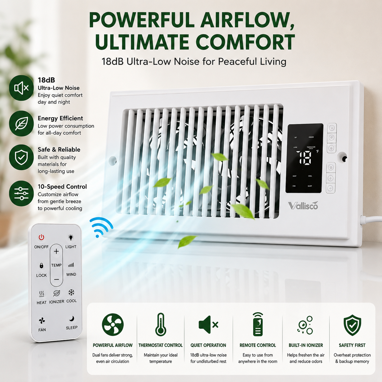 Register Booster Fan for 4” x 10” Vents | Quiet Airflow Booster