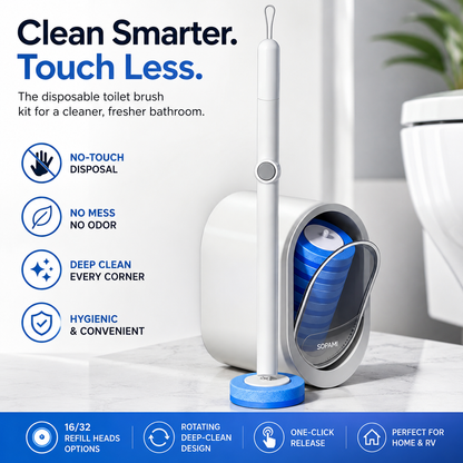✨SOPAMI Disposable Toilet Brush Kit | No-Touch Toilet Cleaner