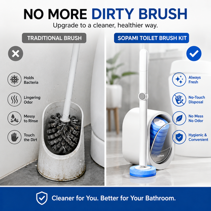✨SOPAMI Disposable Toilet Brush Kit | No-Touch Toilet Cleaner