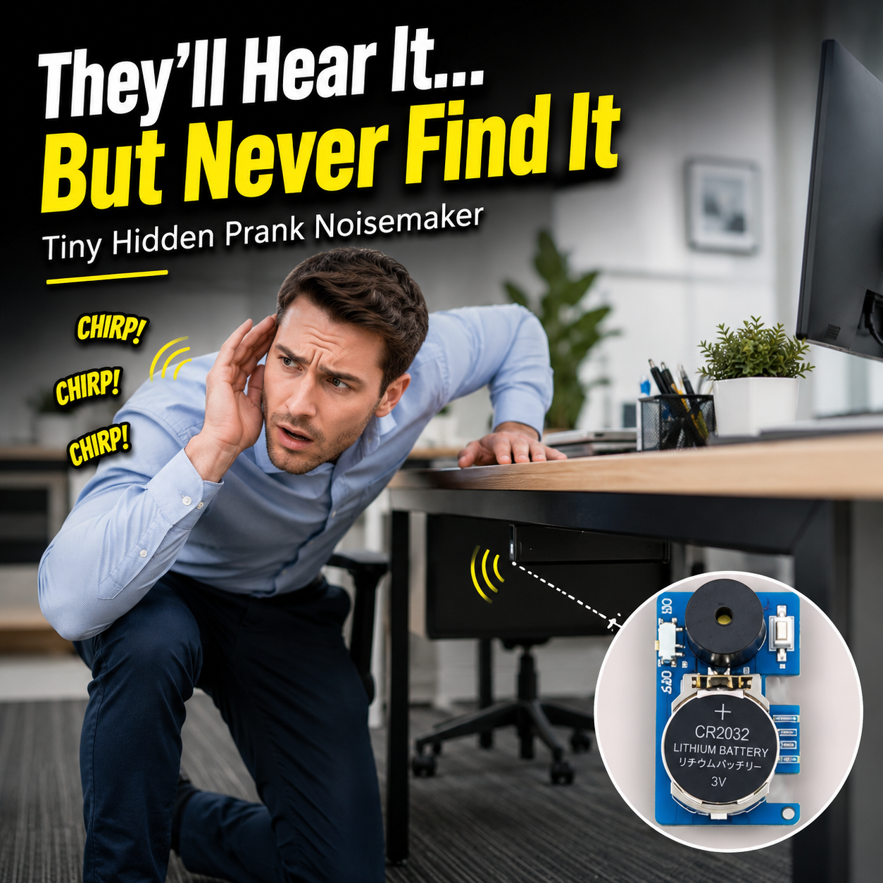 🔥50% off on the last day| They’ll Hear It But Never Find It – Hidden Cricket Prank Noisemaker