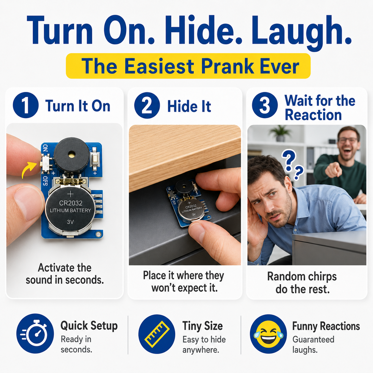 🔥50% off on the last day| They’ll Hear It But Never Find It – Hidden Cricket Prank Noisemaker