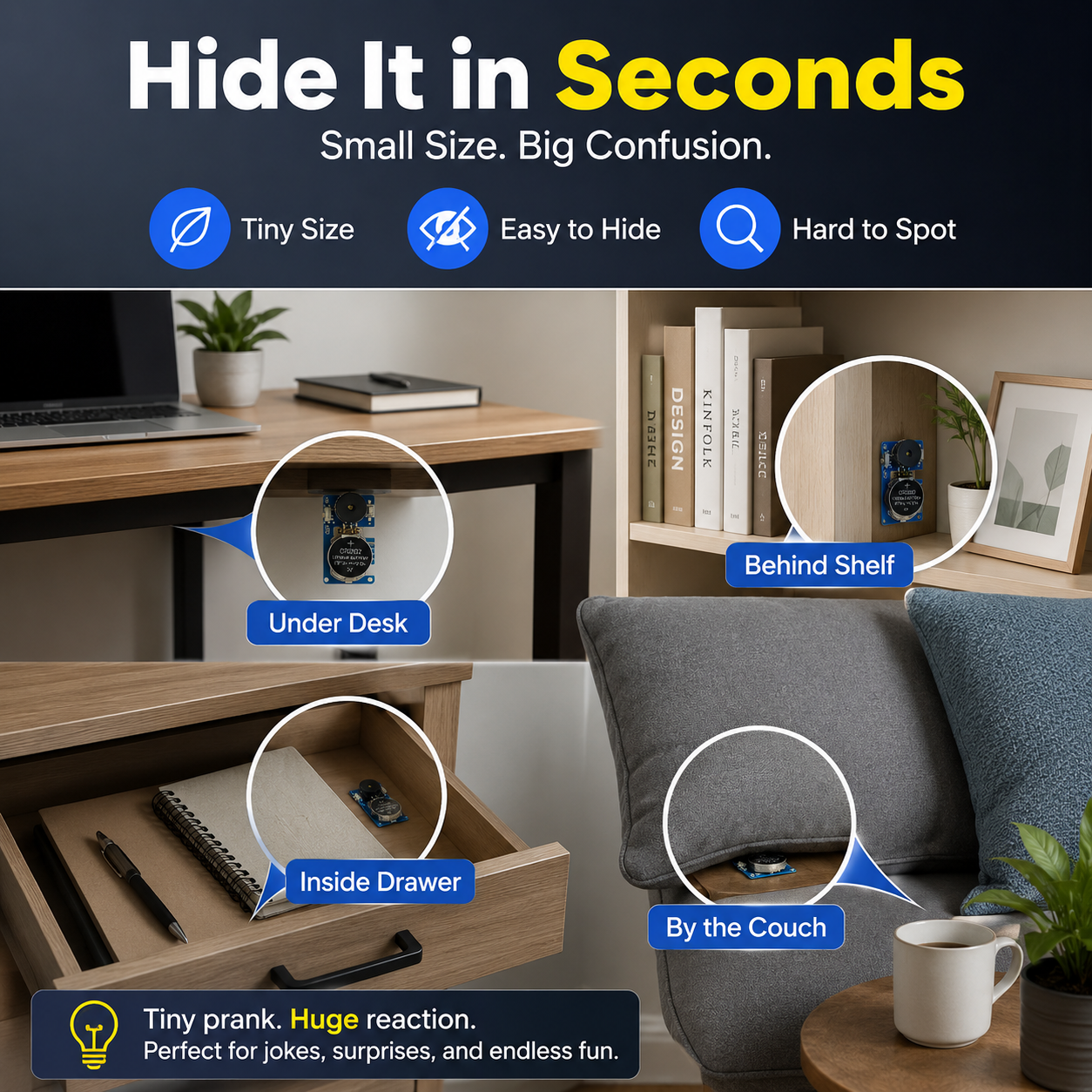 🔥50% off on the last day| They’ll Hear It But Never Find It – Hidden Cricket Prank Noisemaker