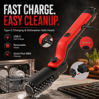 🔥 Cordless Power Grill Cleaner | Fast, Effortless BBQ Cleanup