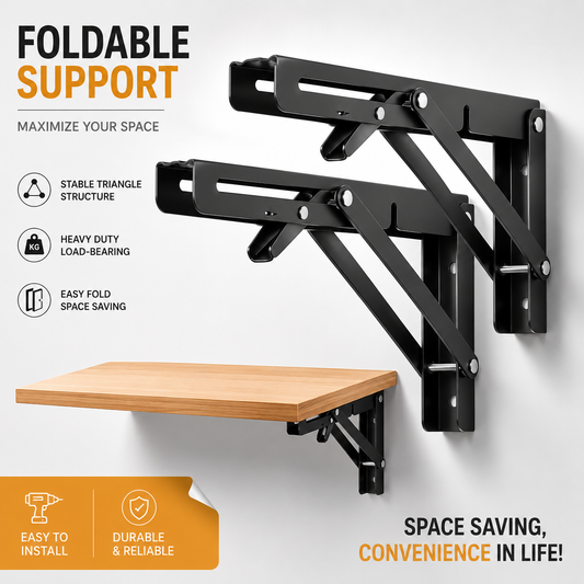 Heavy Duty Folding Shelf Brackets, 2 Pack