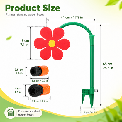 Crazy Dancing Daisy Sprinkler | 360° Rotating Garden Water Toy for Kids & Dogs