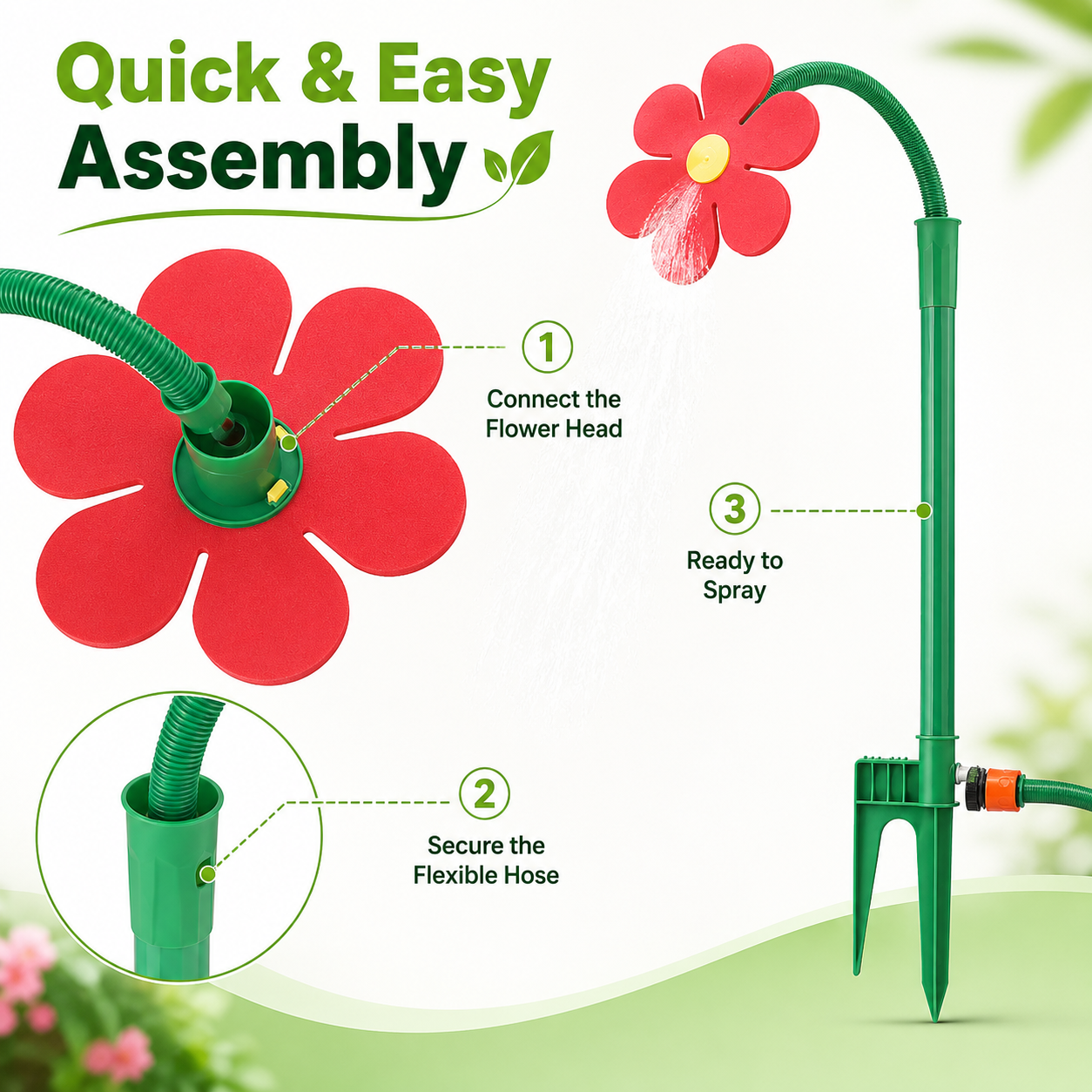Crazy Dancing Daisy Sprinkler | 360° Rotating Garden Water Toy for Kids & Dogs