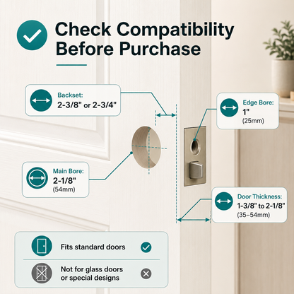 Smart Fingerprint Door Knob | Keyless Entry Lock with App & Backup Keys