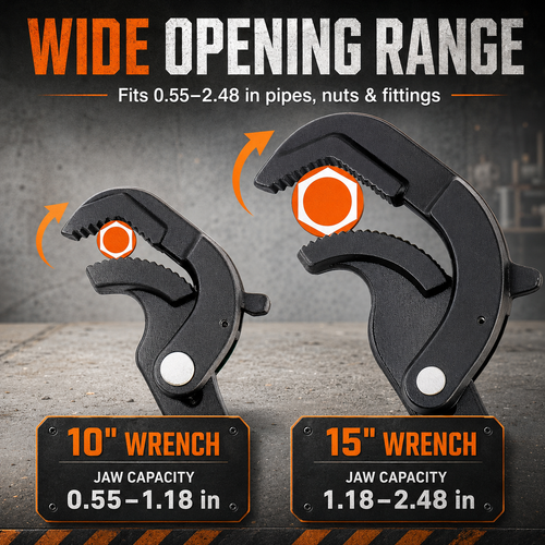 Heavy Duty Pipe Wrench Set
