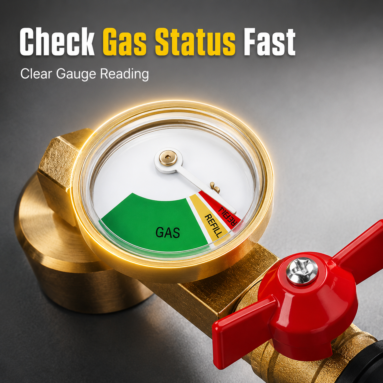 Propane Refill Adapter with Valve & Gauge | Refill 1lb Bottles from 20lb Tank