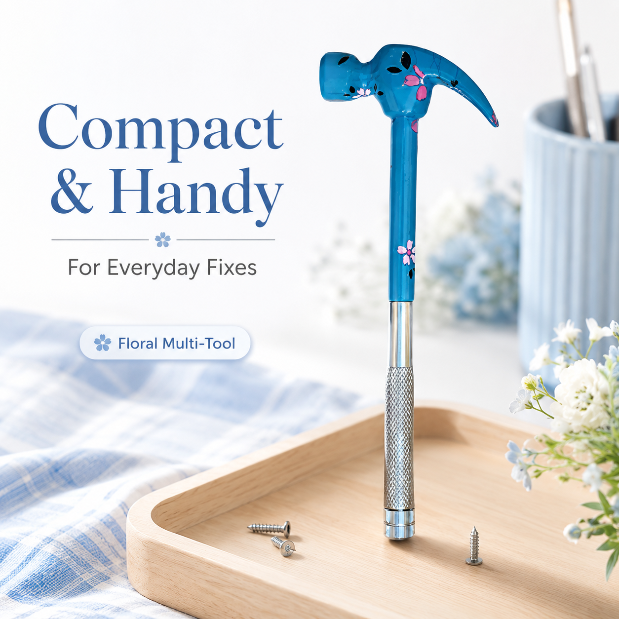 6 in 1 Mini Multi-Function Floral Hammer Screwdriver Tool