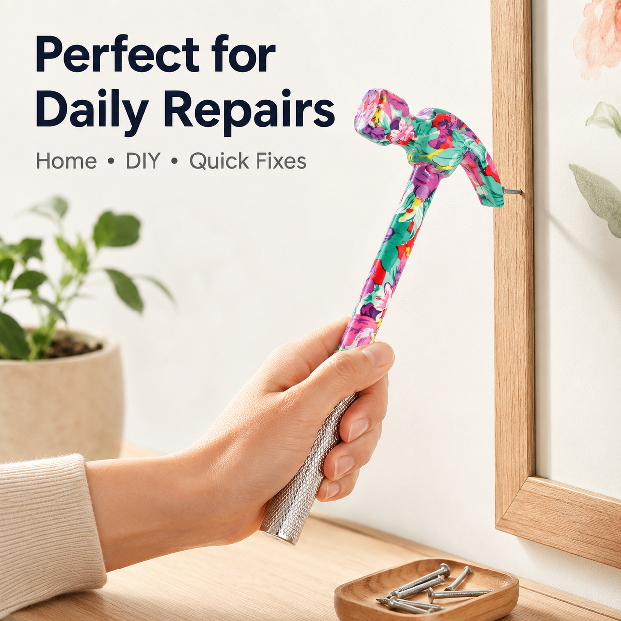 6 in 1 Mini Multi-Function Floral Hammer Screwdriver Tool