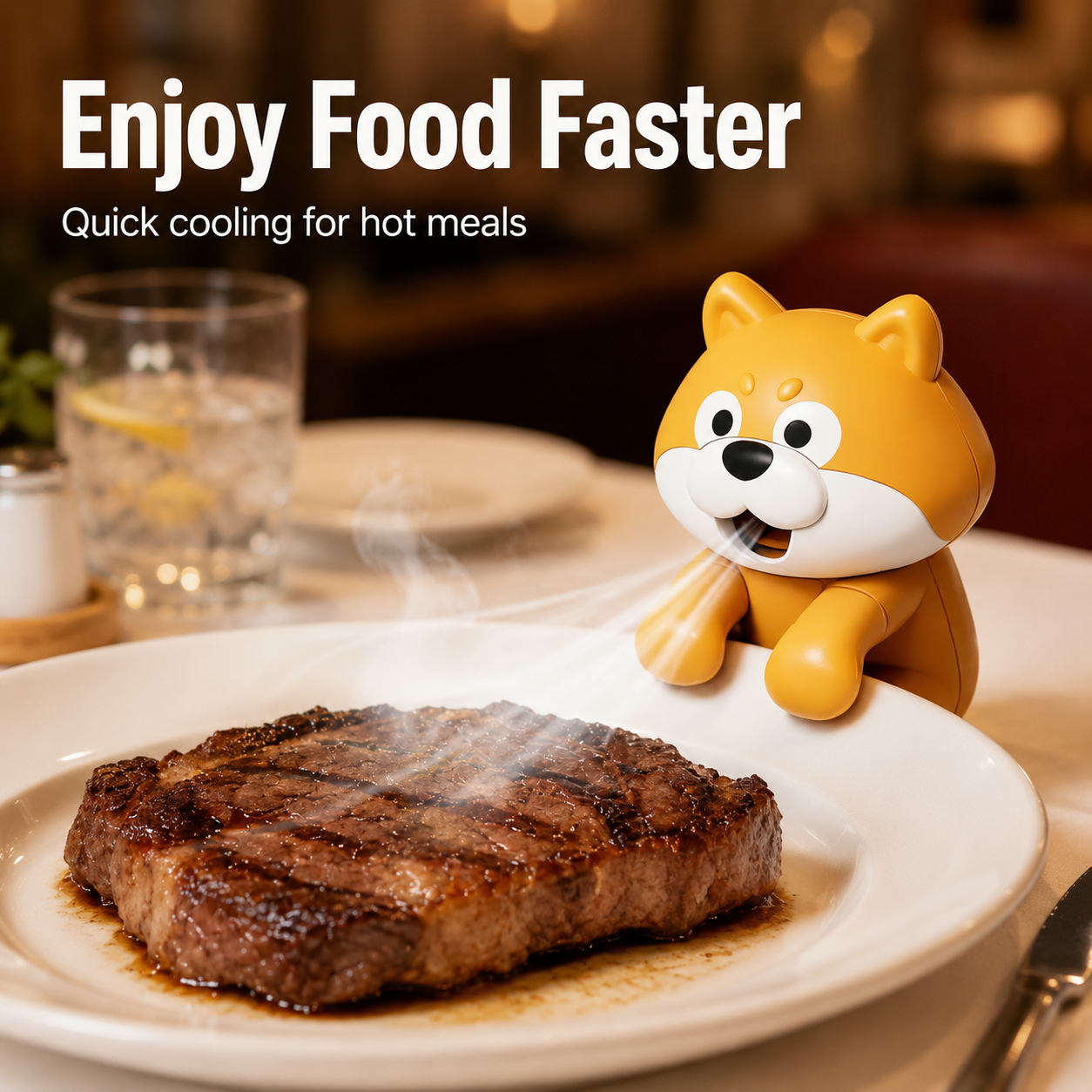 Mini Food Cooling Fan – Cute Clip-On Cooler for Hot Drinks & Meals