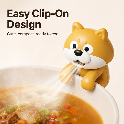 Mini Food Cooling Fan – Cute Clip-On Cooler for Hot Drinks & Meals