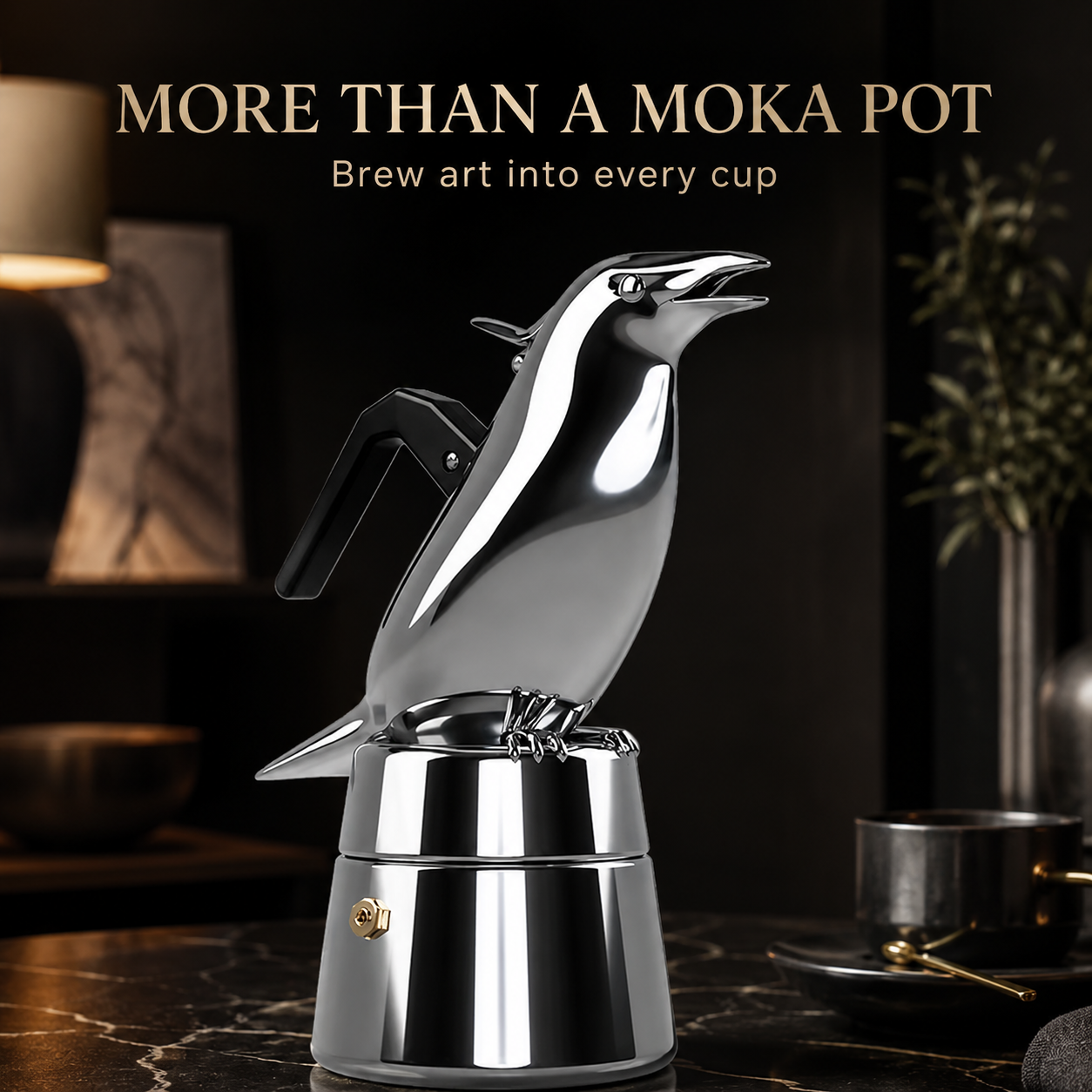 Crow-Shaped Moka Pot