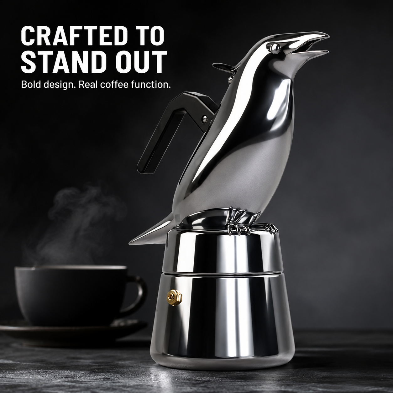 Crow-Shaped Moka Pot