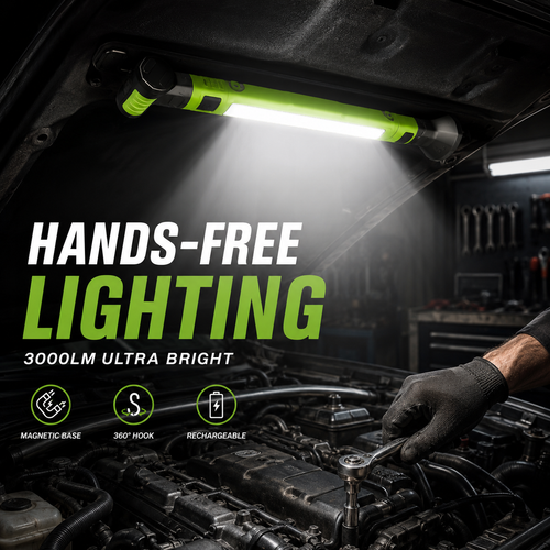 3000LM Rechargeable Magnetic Work Light with Hook & Power Bank