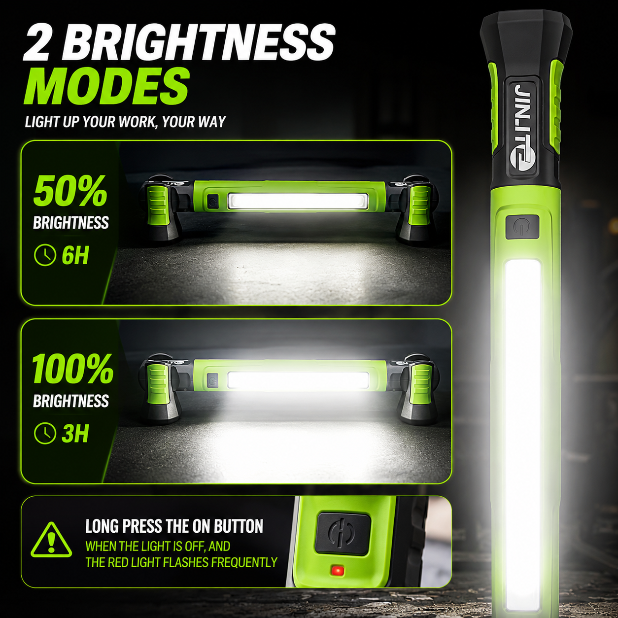 3000LM Rechargeable Magnetic Work Light with Hook & Power Bank