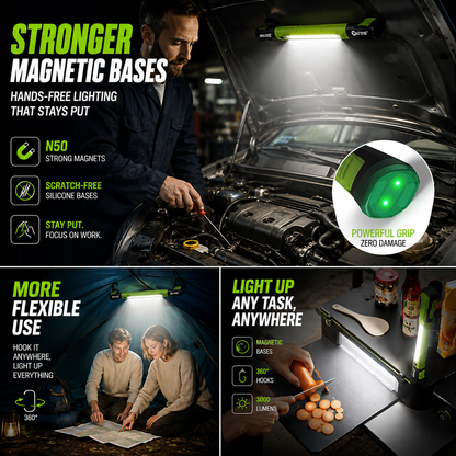 3000LM Rechargeable Magnetic Work Light with Hook & Power Bank
