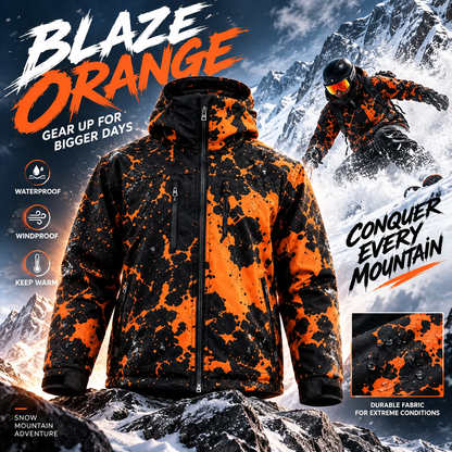 ❄️ Weather-Reactive Snow & Moisture Color-Changing Insulated Winter Ski Jacket 🏂