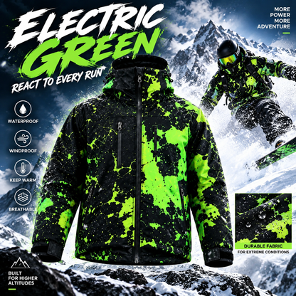 ❄️ Weather-Reactive Snow & Moisture Color-Changing Insulated Winter Ski Jacket 🏂