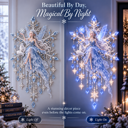 ❄️ Ice Snow Elf Wall Light | Illuminated Winter Fairy Décor