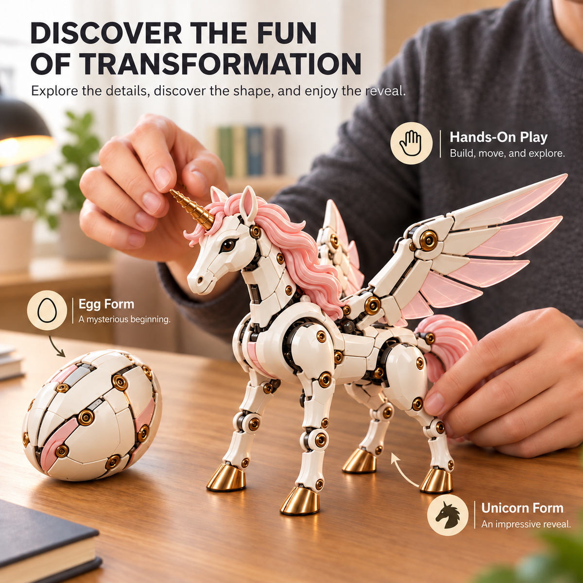 Hands On Transforming Unicorn Figure