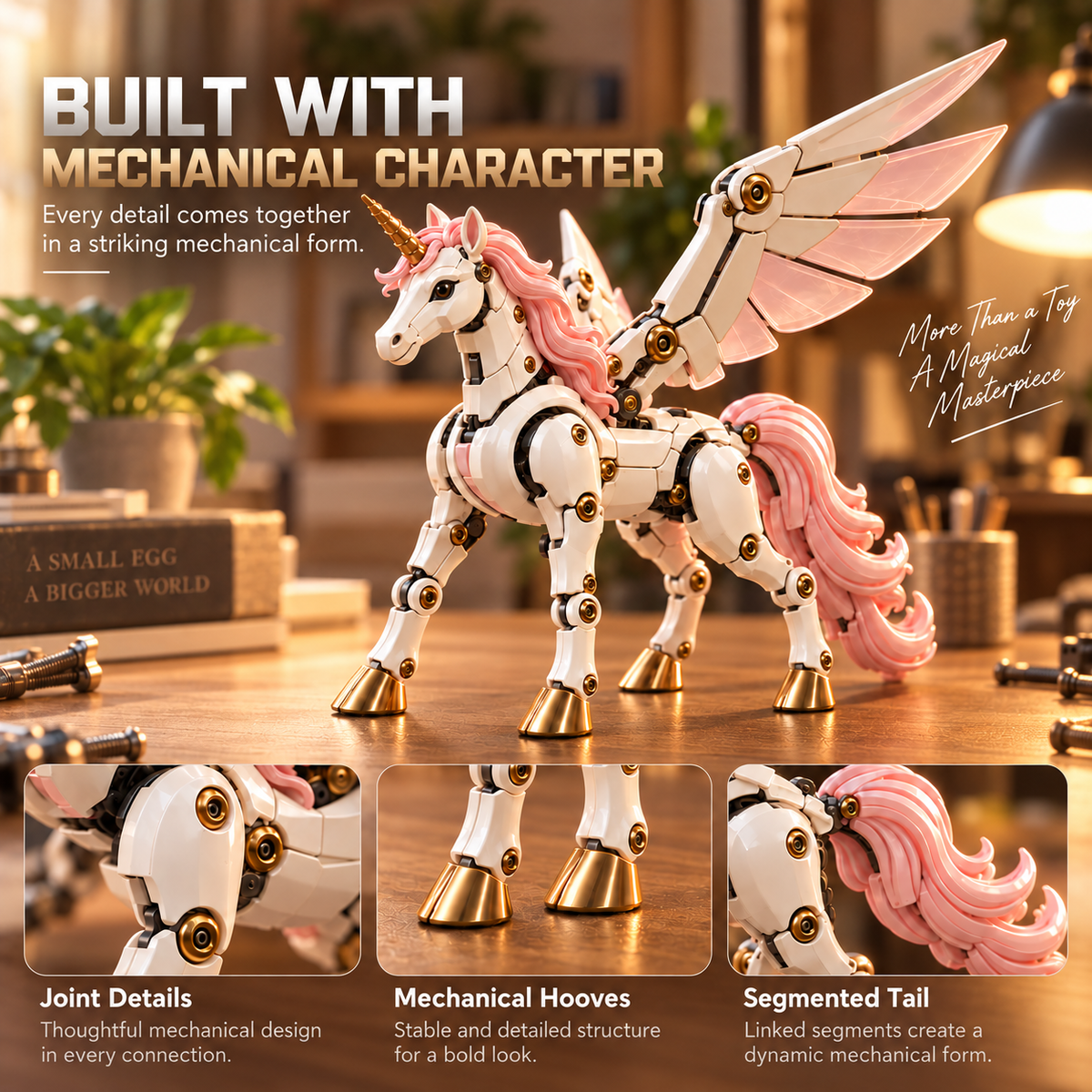 Mechanical Winged Unicorn Details