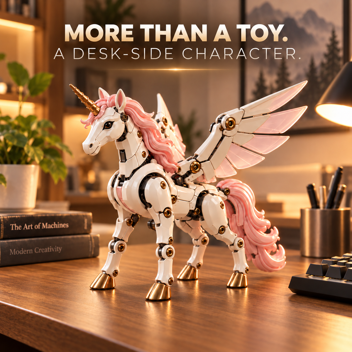 Mechanical Unicorn Desk Display