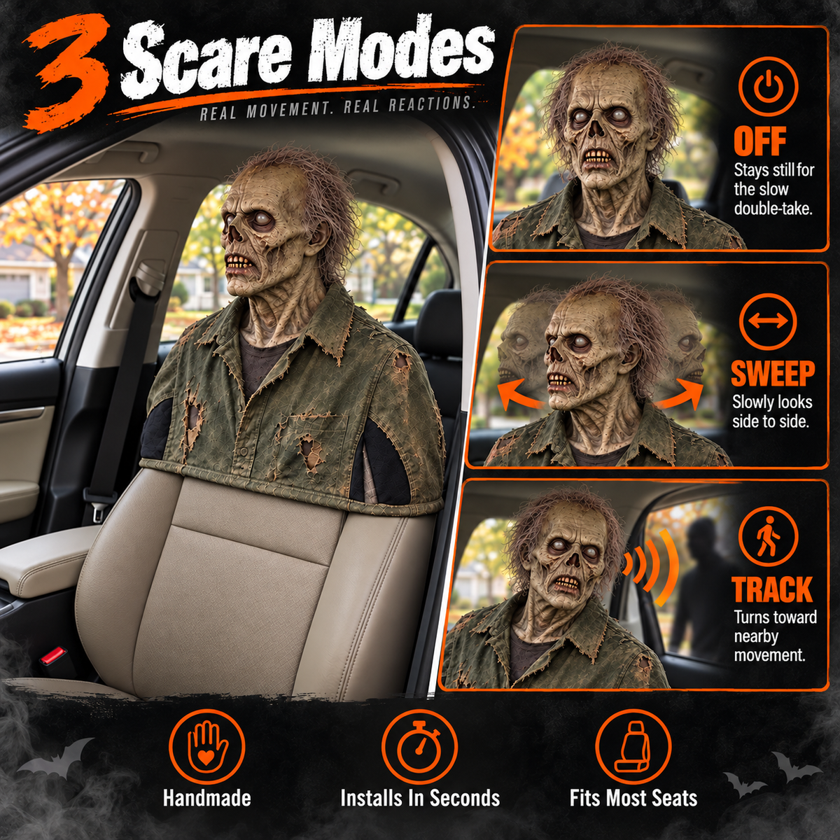 💀Rotating Head Halloween Prank Decoration
