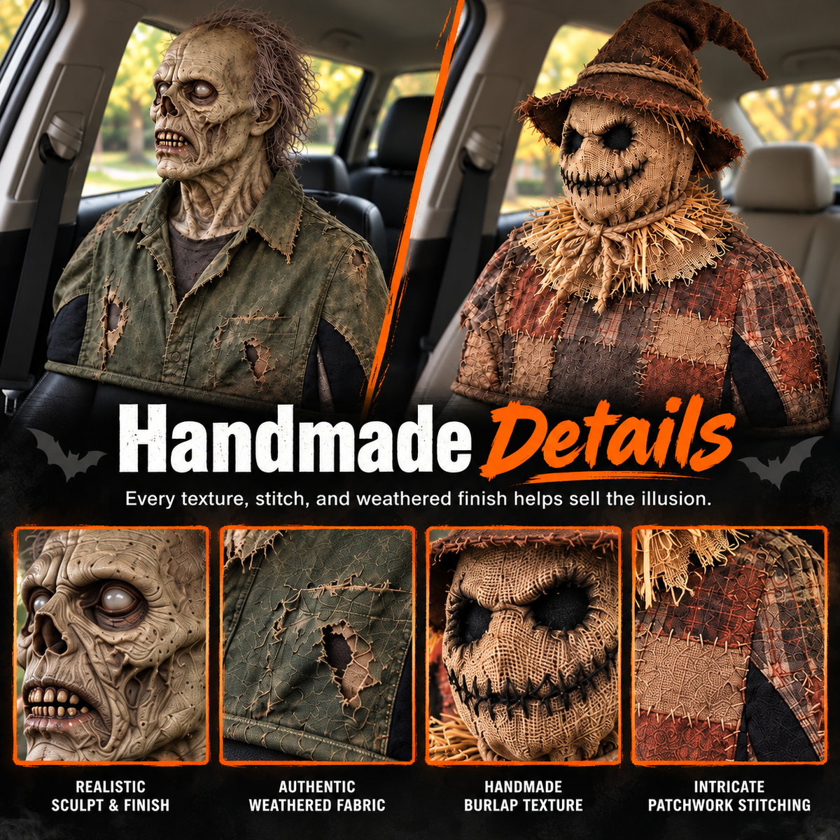💀Rotating Head Halloween Prank Decoration