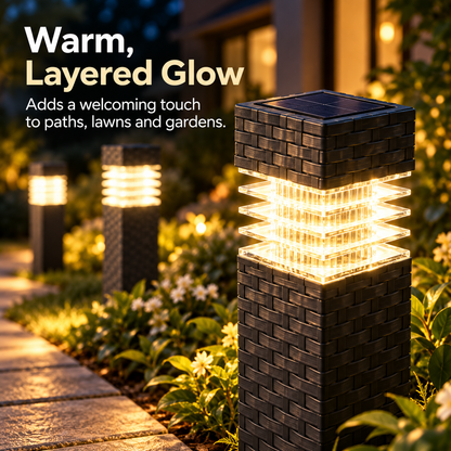 🌞 Solar Garden Pathway Lights – No Wires, Automatic Night Glow ✨