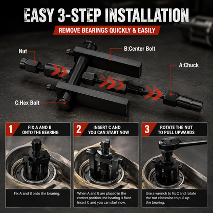 ⚒️ 10Pcs Heavy Duty Blind Hole Bearing Puller Tool Set