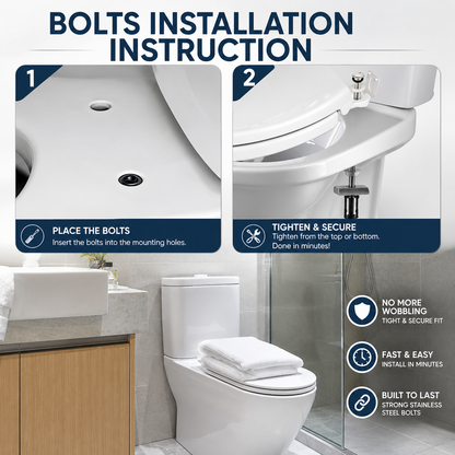 Heavy Duty Toilet Seat Fastener Bolt kit(A Set of 2 Pcs)🔥