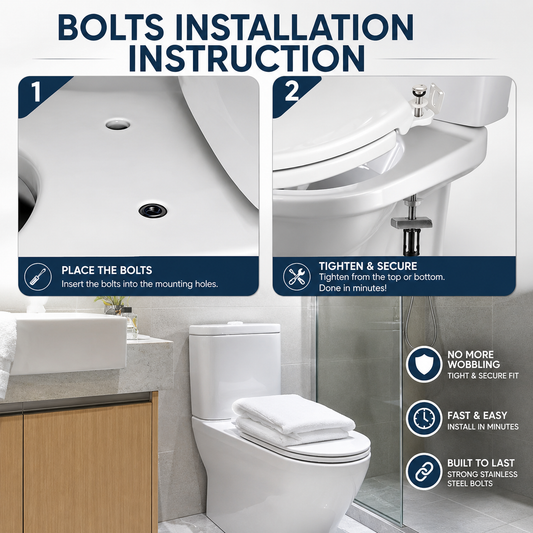 Heavy Duty Toilet Seat Fastener Bolt kit(A Set of 2 Pcs)🔥