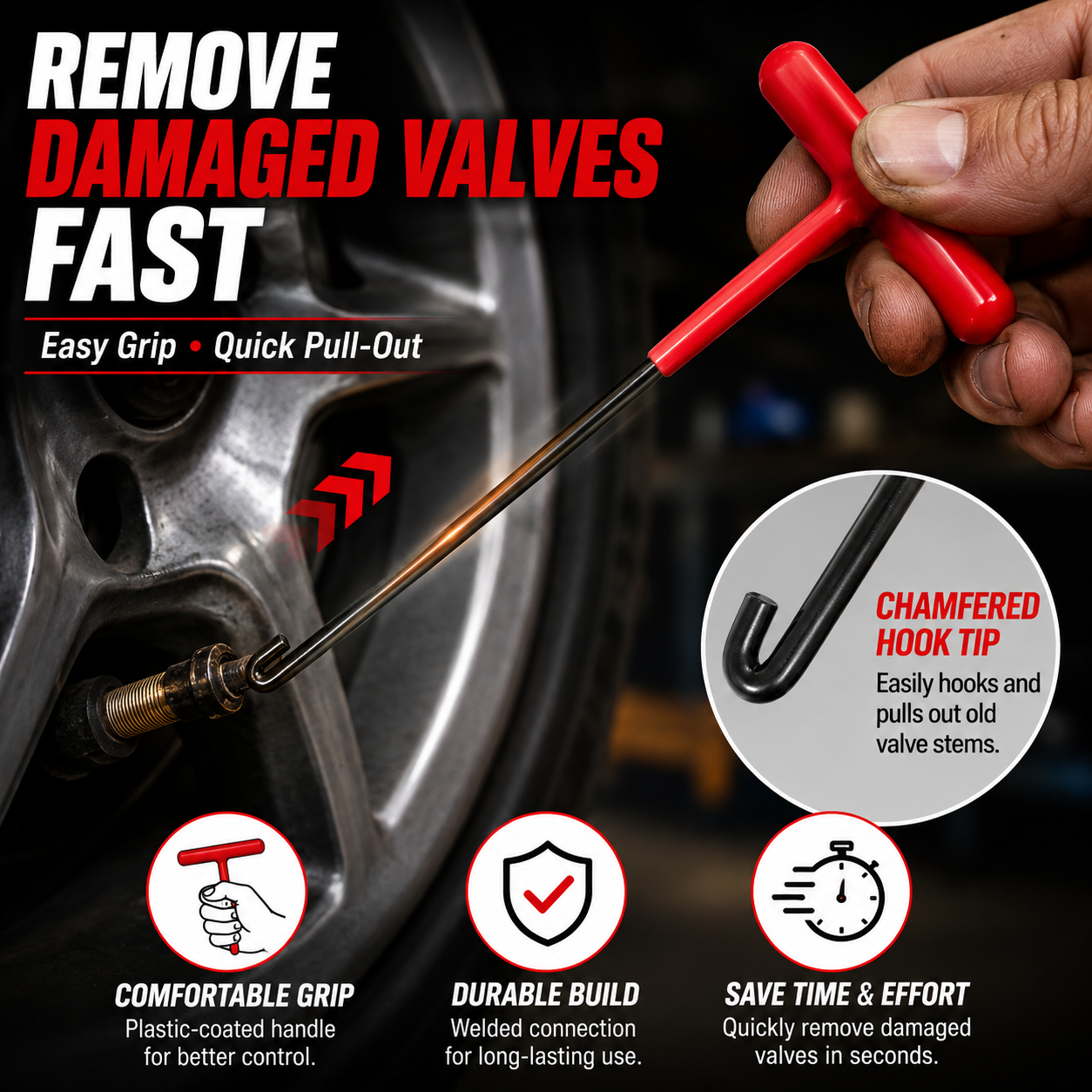 GJANSH 14-Piece Set Quick Change Tire Valve Tool Kit