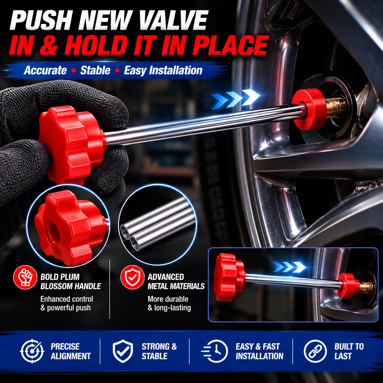 GJANSH 14-Piece Set Quick Change Tire Valve Tool Kit