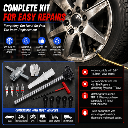 GJANSH 14-Piece Set Quick Change Tire Valve Tool Kit