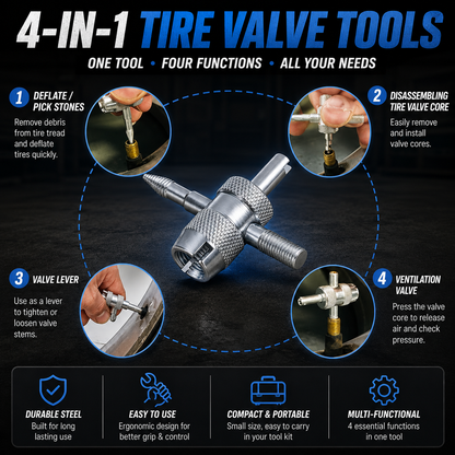 GJANSH 14-Piece Set Quick Change Tire Valve Tool Kit