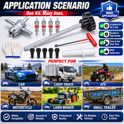 GJANSH 14-Piece Set Quick Change Tire Valve Tool Kit