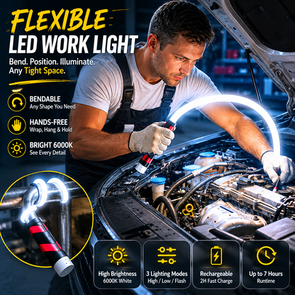 THOUSAND SUNNY Flexible LED Light Stick 30", Rechargeable Bendable Work Light with 3 Modes High Lumen